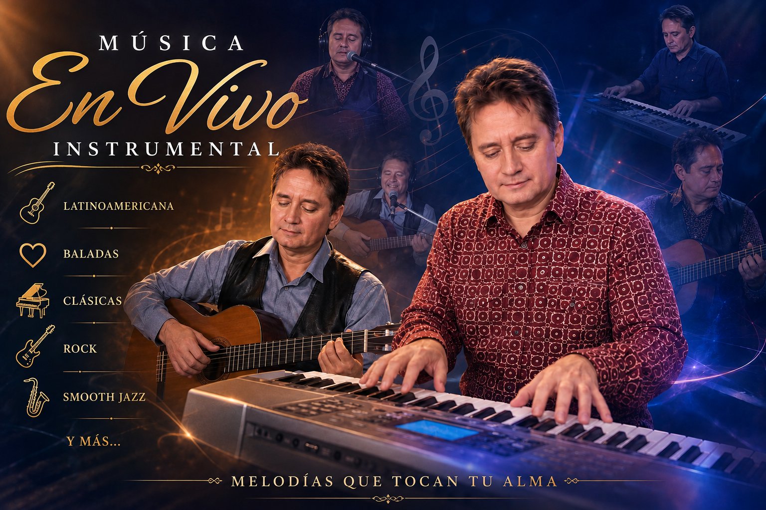 Roberth Tamayo, música en vivo instrumental — piano y guitarra